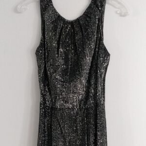 Elegant Black Silver Sparkle Dress
